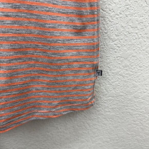 Toad & Co Marley Orange Gray Stripe Short Sleeve Organic T Shirt Womens size XS - Picture 3 of 8